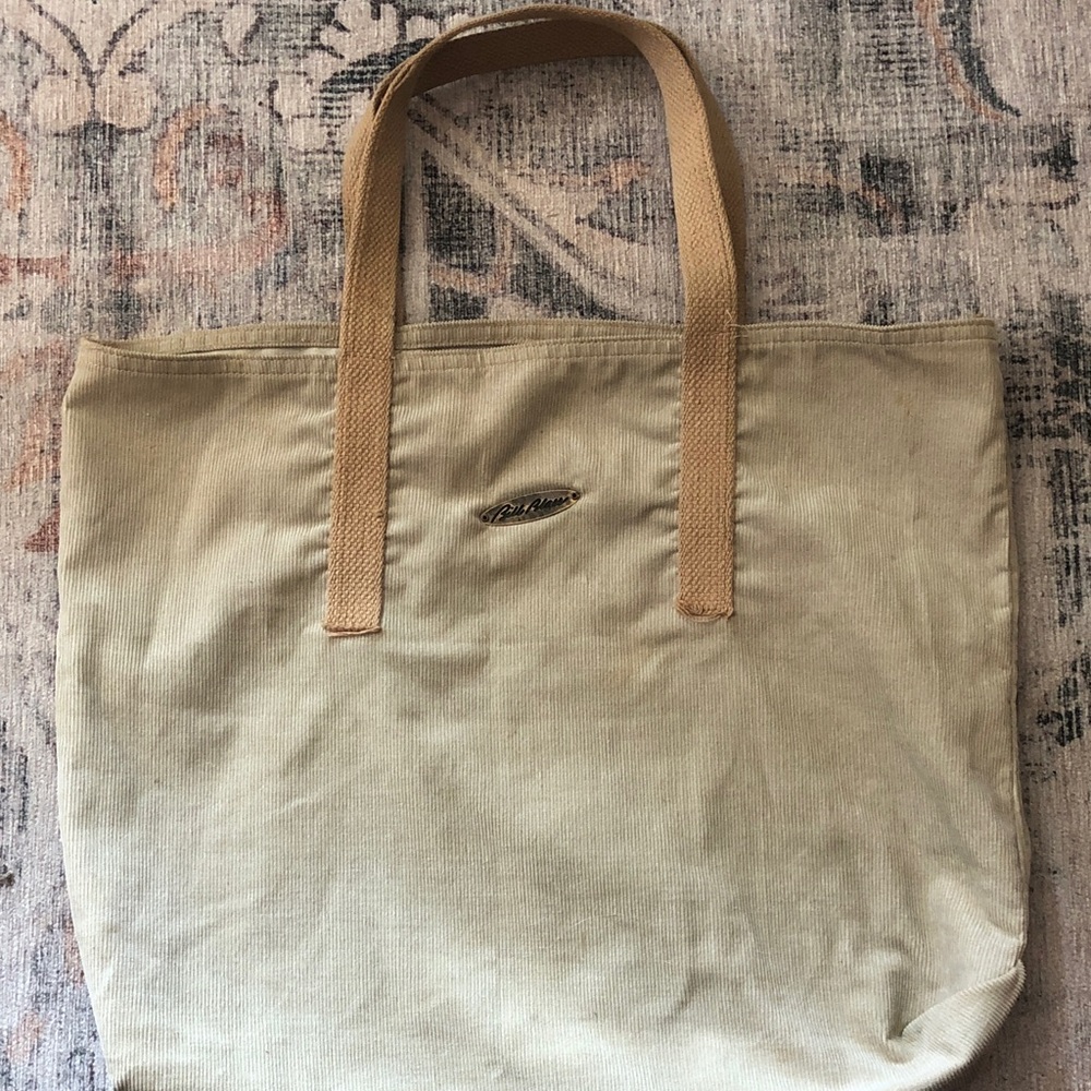 Vintage Bill Blass corduroy tan tote bag EUC Outdoor or travel